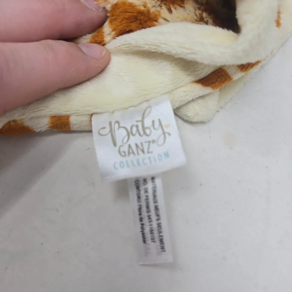 Baby Ganz Jamie Giraffe Mini Blankie Security Blanket Lovey BG2976 Plush Brown